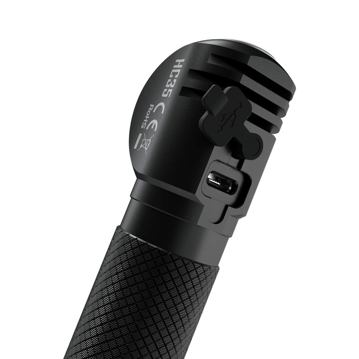 Nitecore HC35 - Linterna LED recargable - 2700 lúmenes - Incluye batería y cable de carga micro USB Eco-Sensa