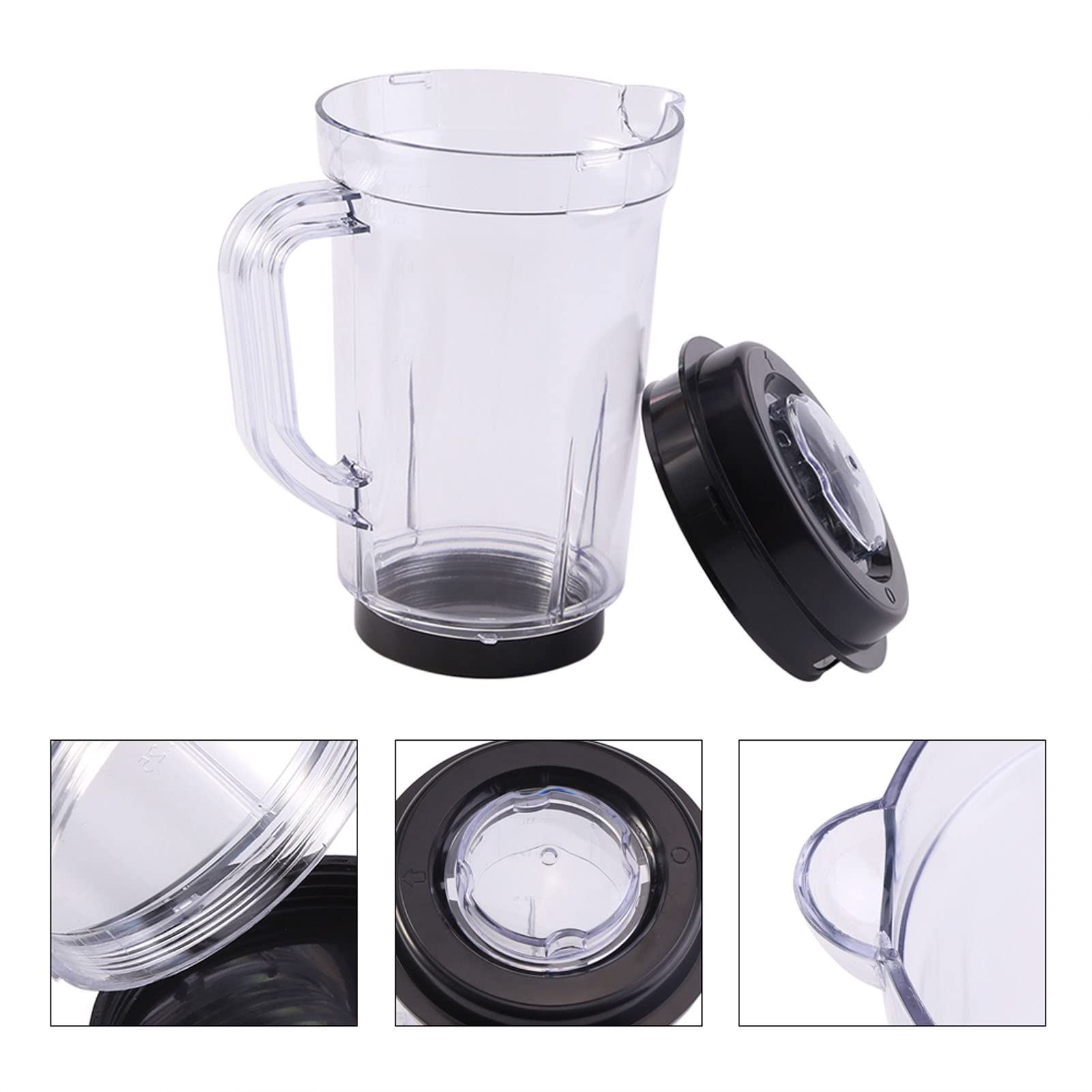 Juicer Blender Pitcher, 33oz Water Milk Cup Holder Plastic Milk Fruit Vegetable Mixer Accessories Food Processor Mugs with Handle Juicer Mixer Pitcher Replacement Parts for Magic Personal Blender