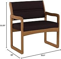 Vista 67 de Wooden Mallet Valley Bariatric Guest, Silla base de trineo, roble mediano
