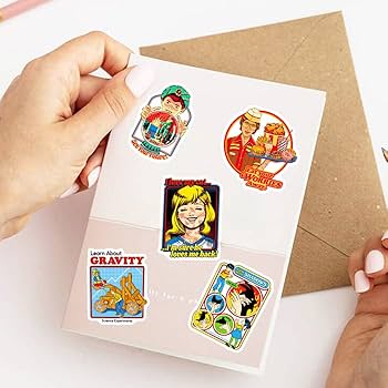 Amazon.co.jp: 50枚 ステッカー レトロ アメリカン ビンテージ