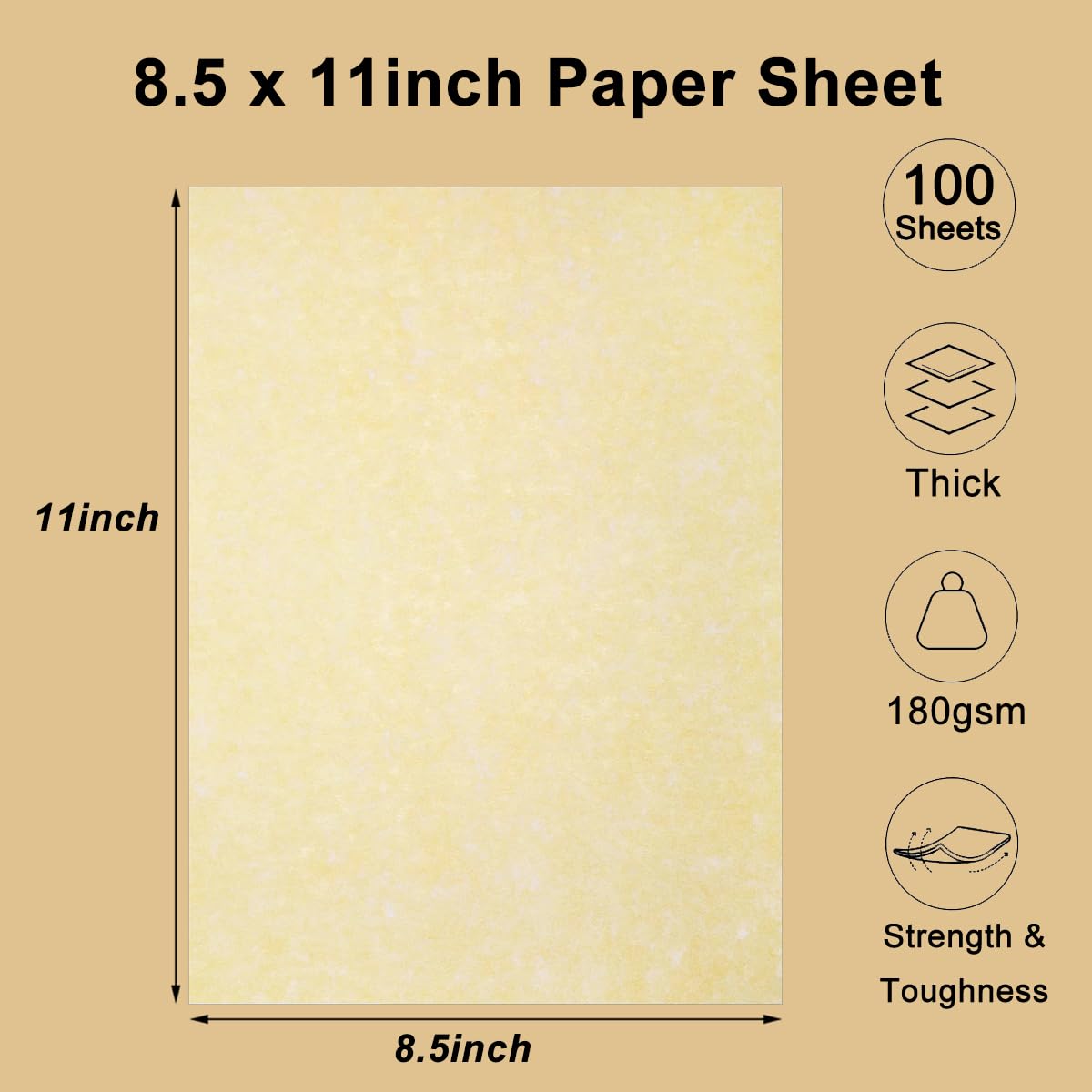 Papier Jaune Parchemin Sourcing Map Lot De 25 Feuilles Papier Parchemin Vintage Jaune Double Face - 27,9 X 20,3 Cm Pour Scrapbooking Et Certificats Papier Jaune Parchemin Sourcing Map Lot De 25 Feuilles Papier Parchemin Vintage Jaune Double Face - 27,9 X 20,3 Cm Pour Scrapbooking Et Certificats