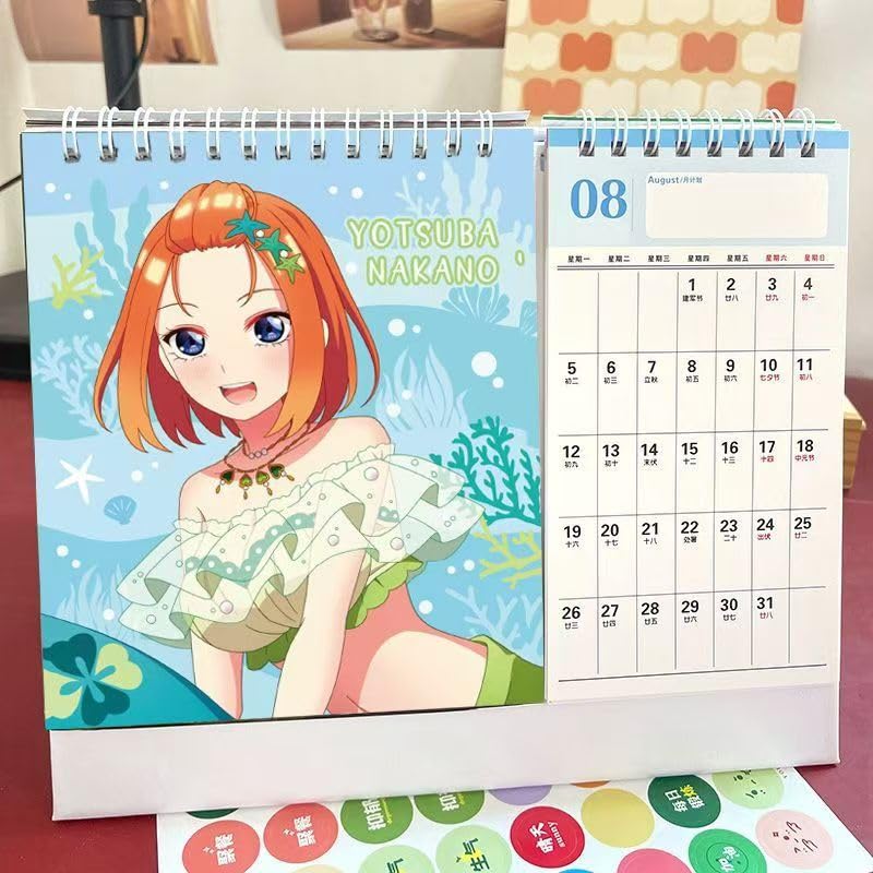 Amazon.co.jp: 五等分の花嫁 卓上カレンダー 2025-2026年 カレンダー