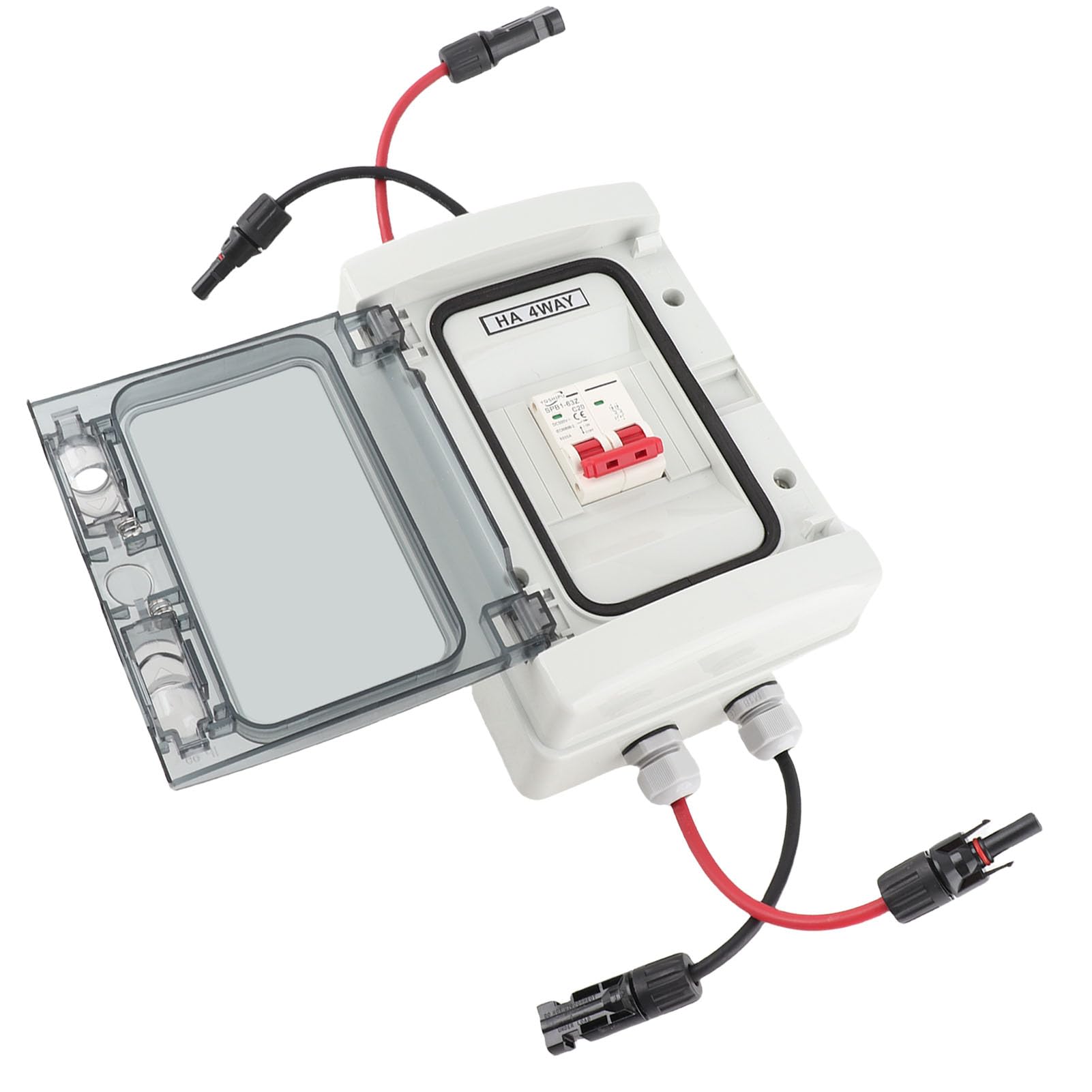 Protezione da sovraccarico con interruttore automatico CC, sezionatore solare fotovoltaico con scatola di prova IP65, interruttore automatico miniaturizzato da 500 V per sistemi (20A)