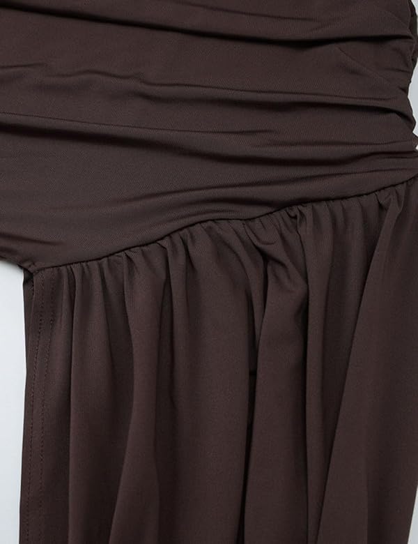 Dxizeavatt Bodycon Cocktail Dresses for Women Sleeveless Wedding Guest Casual Elegant Sexy Club Party Long Maxi Dress Brown S by Dxizeavatt - Used condition - Image 6