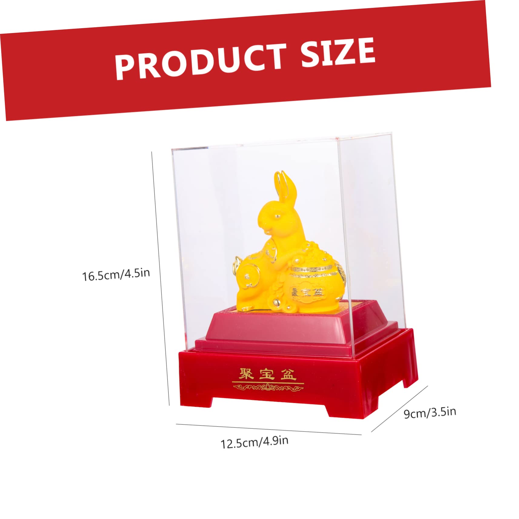 Cabilock 2 Pièces Ornement de Lapin d'or Jouets de Bureau Figurine Lapin doré bureautique Accessoires Home Decor décor Figurine de Lapin pour la Maison Parure de Lapin de Table résine