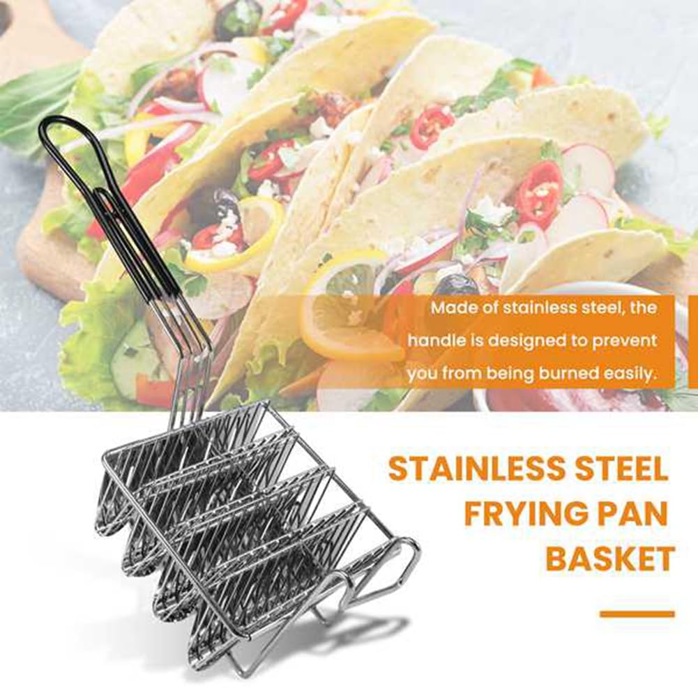 Cesto per Friggitrice da 2 Pezzi, Friggitrice per Conchiglie di, Contiene 8 Conchiglie Cestello Porta per Friggitrice Profonda con Impugnatura