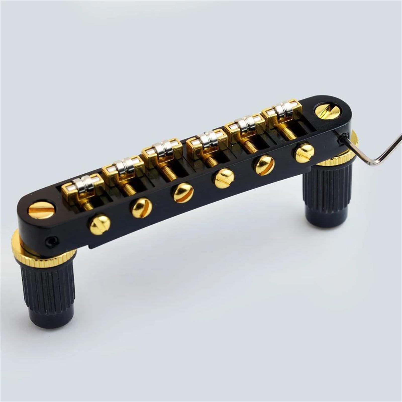 Mostek Gitarowy Mostek Gitarowy Z Siodłem Rolkowym W Kolorze Czarnego Złota Do Płyt LP