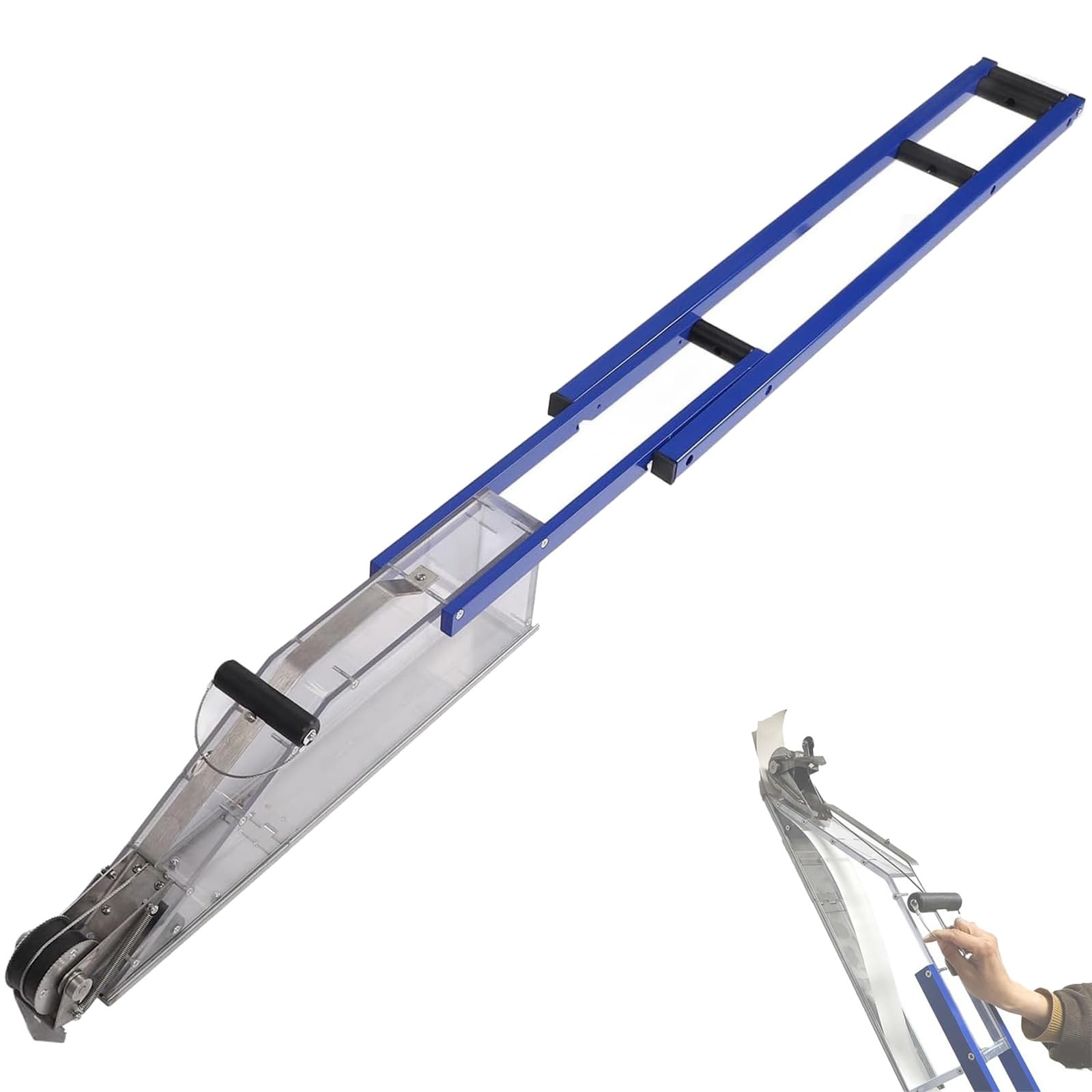 JXYQ Drywall Taping Tool, Manual Drywall Tape Mud Dispenser with Adjustable 2.5L Capacity, Includes 4 Gear Extension Rod for Seam Finishing and Patching