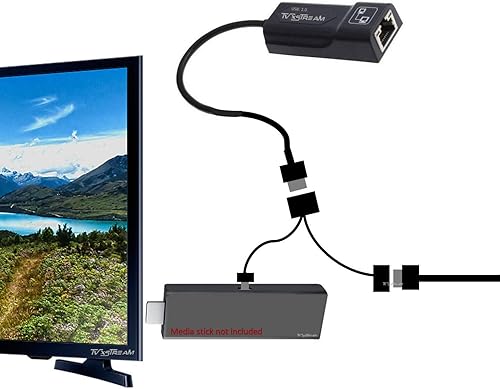 Adaptador Ethernet diseñado para Streaming Sticks, 2 generación de fuego, 4K Firestick (2019), velocidad Ethernet USB de hasta 100 Mbps Adaptador de