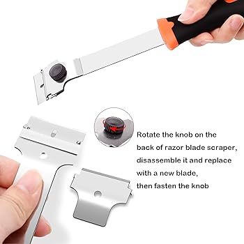 22pcs/Set Small Razor Blade Scraper Car Glue Decal Stickers Labels Removal Tool Glass Window Ceramic Stove Clean Shovel Spatula