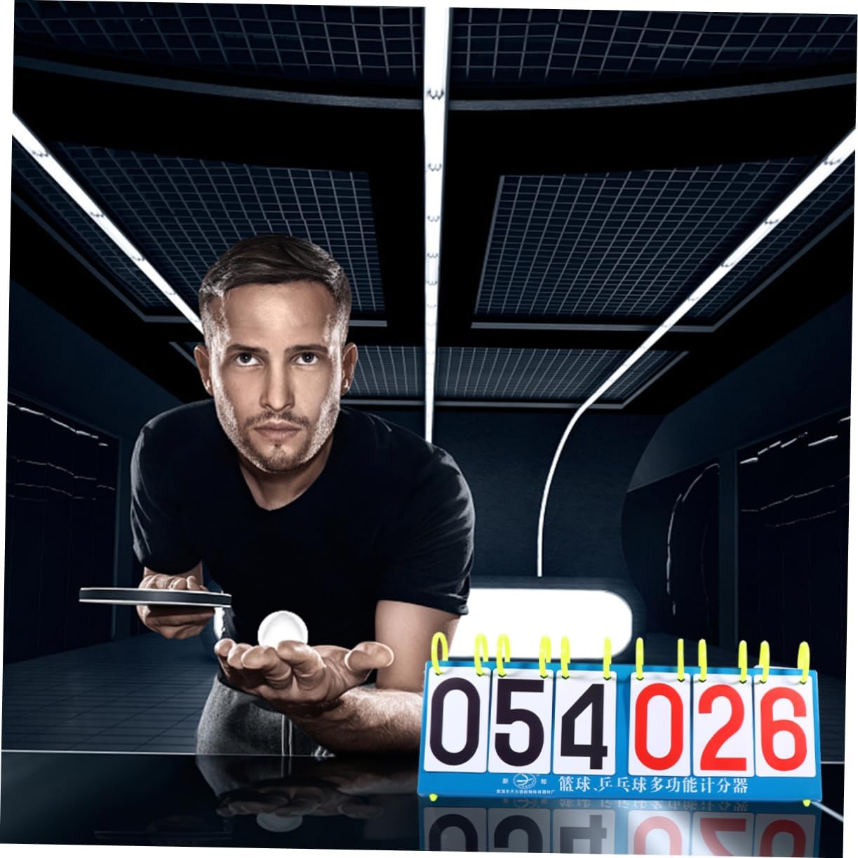 Kisangel Multifunctional Basketball Scoreboard 6 Display Scoring Iron Plate for Table Tennis and Basketball Games Portable Scoreboard for Indoor Use