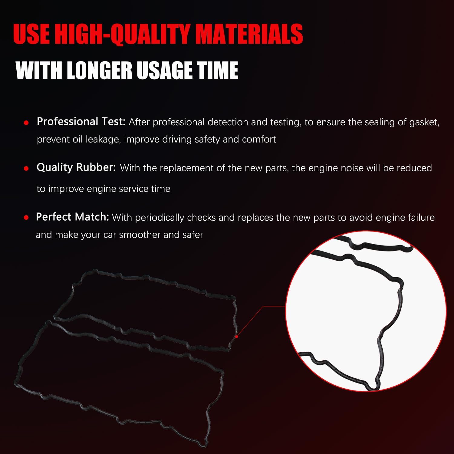 AUCERAMIC VS50902R Engine Valve Cover Gasket Set Fit for 2015-2017 Ford F-150 Mustang 5.0L