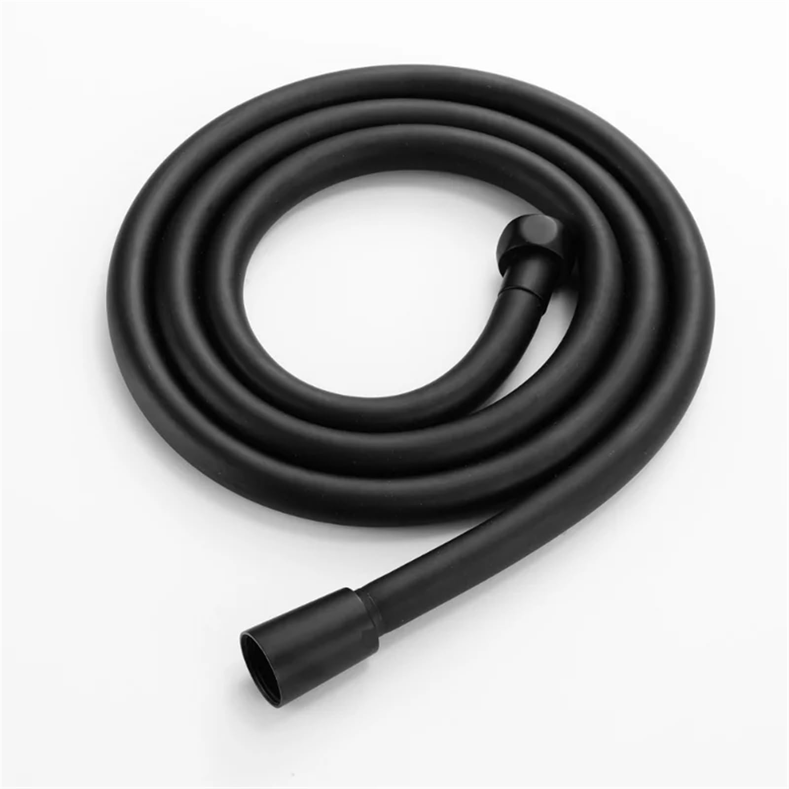 Manguera de ducha flexible con muelle Manguera de ducha negra, montaje de baño, tubo de baño suave de PVC, tubería de agua de 1,5 metros(Black)