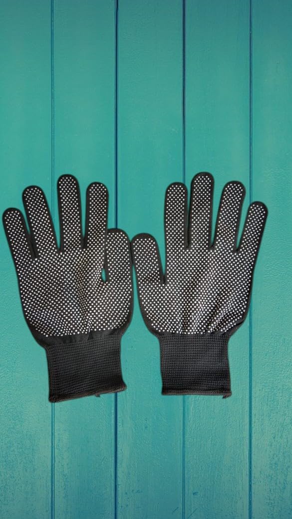 SSS Sports PVC Dotted Tennis Cricket Batting Gloves -Recommended for Soft Ball only (Alpha Gold Black, Mens)-image-22