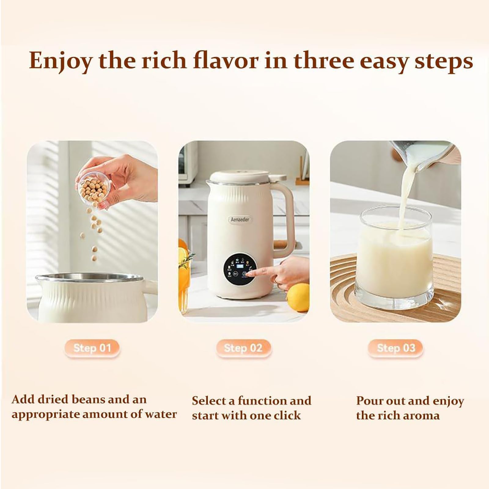 Nut Milk Maker 1,2 l automatyczna maszyna do mleka migdałowego owsianego sojowego, 12-ostrzowy, timer 18h, utrzymuje ciepło, samoczyszczący się blender do mleka na bazie roślin do domu