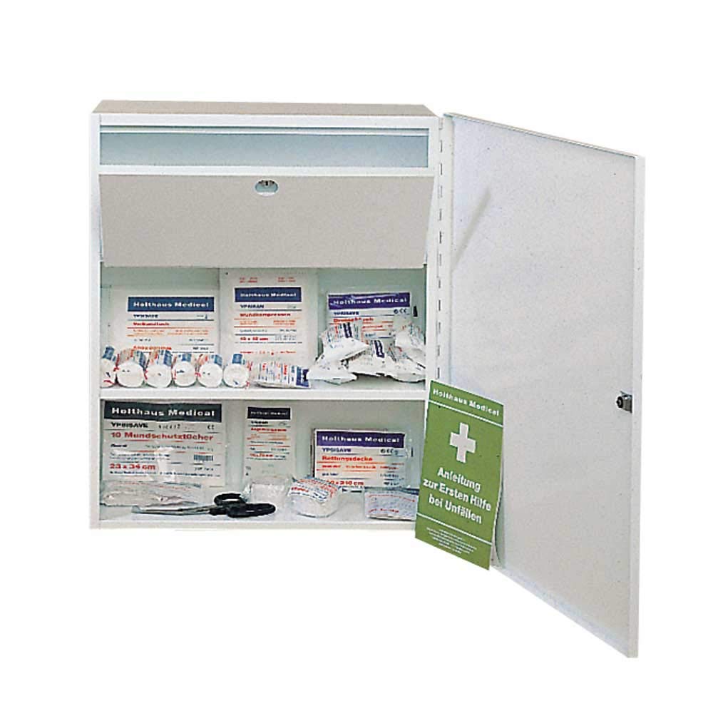 Holthaus Medical MEDICUS - Botiquín de primeros auxilios, cerradura, vacío, 1 puerta, 46 x 56 x 18 cm