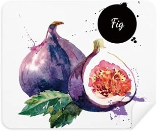 Fig Fruit Tasty Healthy Watercolor Cleaning Cloth Screen Cleaner 2pcs Suede Fabric
