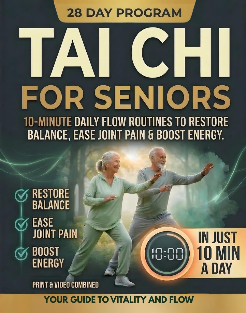Tai Chi For Seniors: Tai Chi for Seniors: A Simple 10-Minute Daily Routine to Improve Balance, Prevent Falls, Restore Mobility & Feel Stronger and Steadier | 28-Day Program with Illustrated Steps