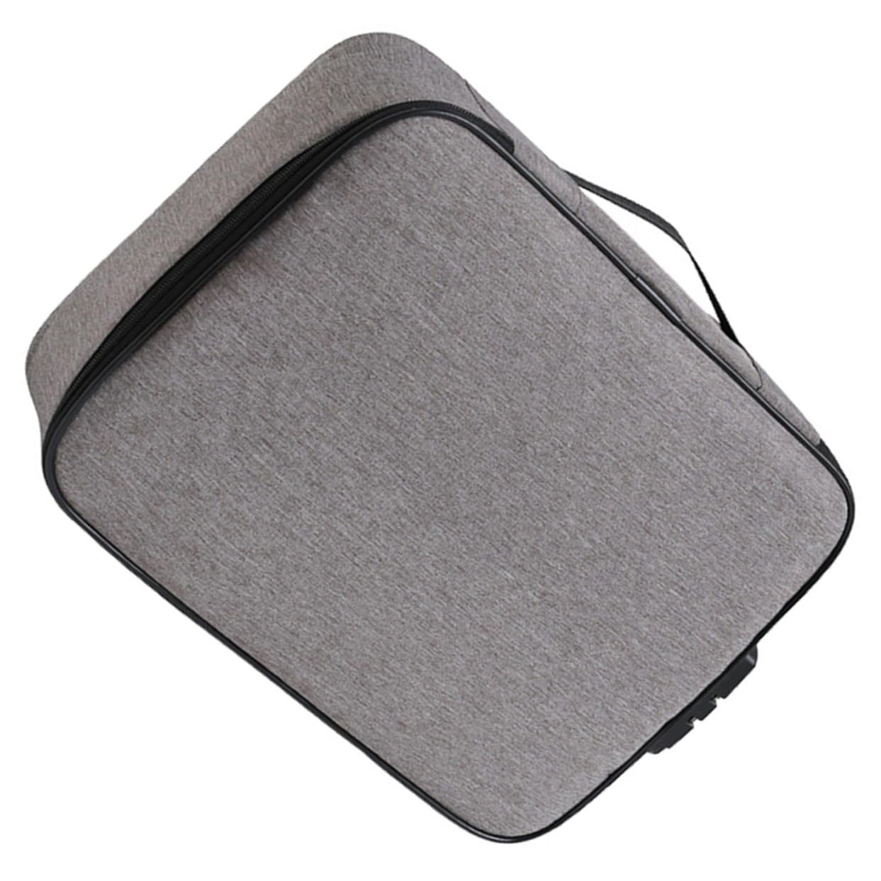 Organisateur de Documents Grosse Capacité Portable en Tissu Oxford Serrure à Code à 3 Couches Protège et Classe Vos Dossiers Importants Maison Voyages