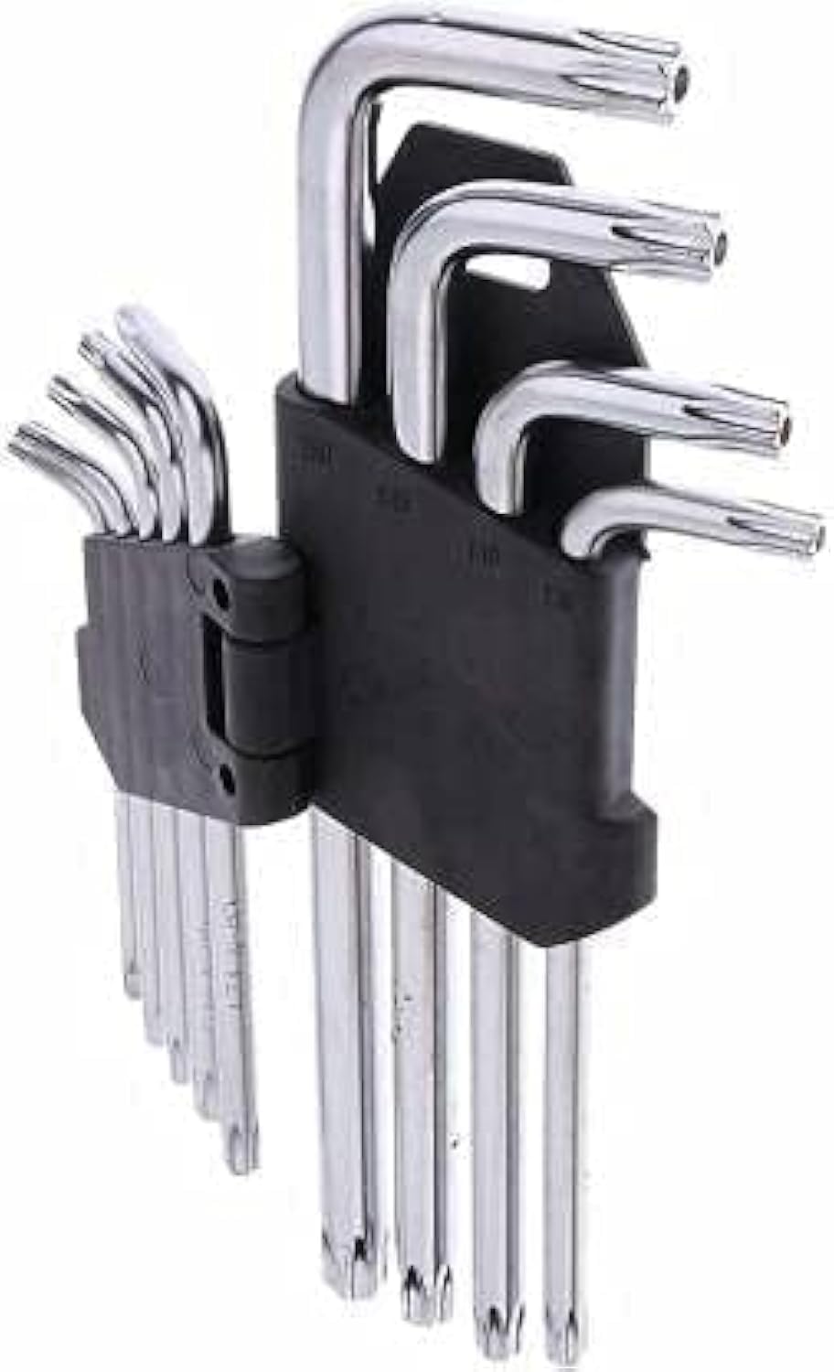 Star Key Set 9 Pieces, Torx Hex Key Wrench Set, Tamper Proof Star Screwdriver Torque Repair Tool Set Folding Allen Key Set (Long)