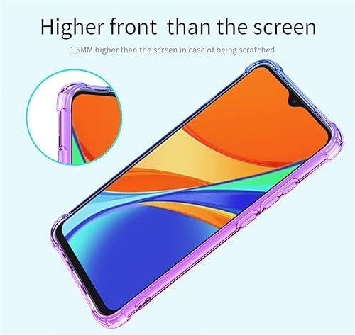 Miniatura 4 de Funda para Redmi 9CPoco C3Redmi 10ARedmi 9 Activ Case, Crystal Clear Case Gradient Slim Anti Scratch TPU A prueba de golpes Funda protectora para