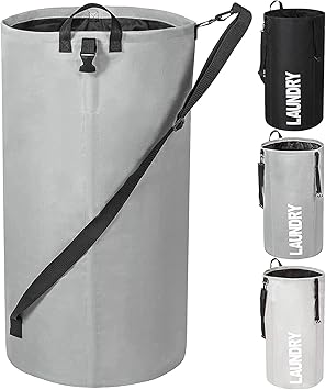 Chrislley 106L Extra Large Laundry Hamper with Drawstring Dorm Room Backpack Laundry Bag Collapsible Laundry Basket for Colle