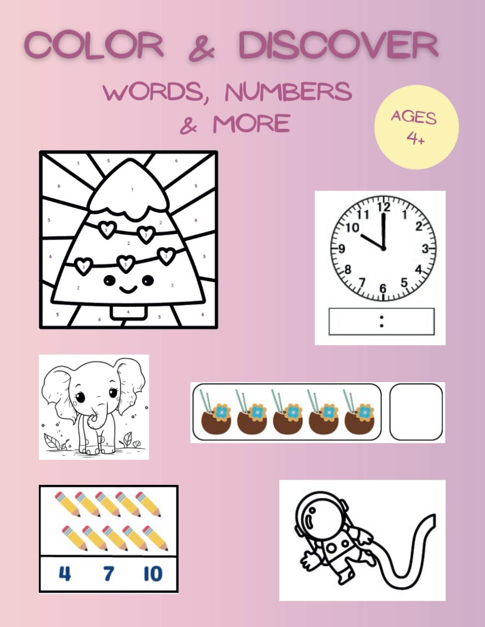 Color & Discover Words, Numbers & more: Words, Numbers & more