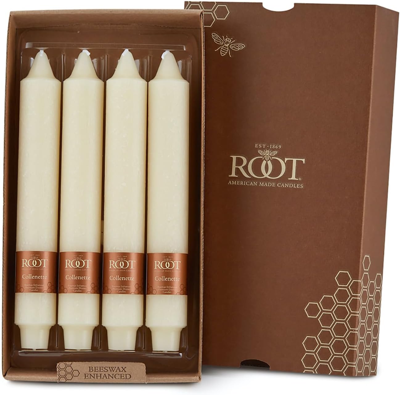 Root Timberline 1.25"X9" Collenettes, Ivory, 4-Count Box