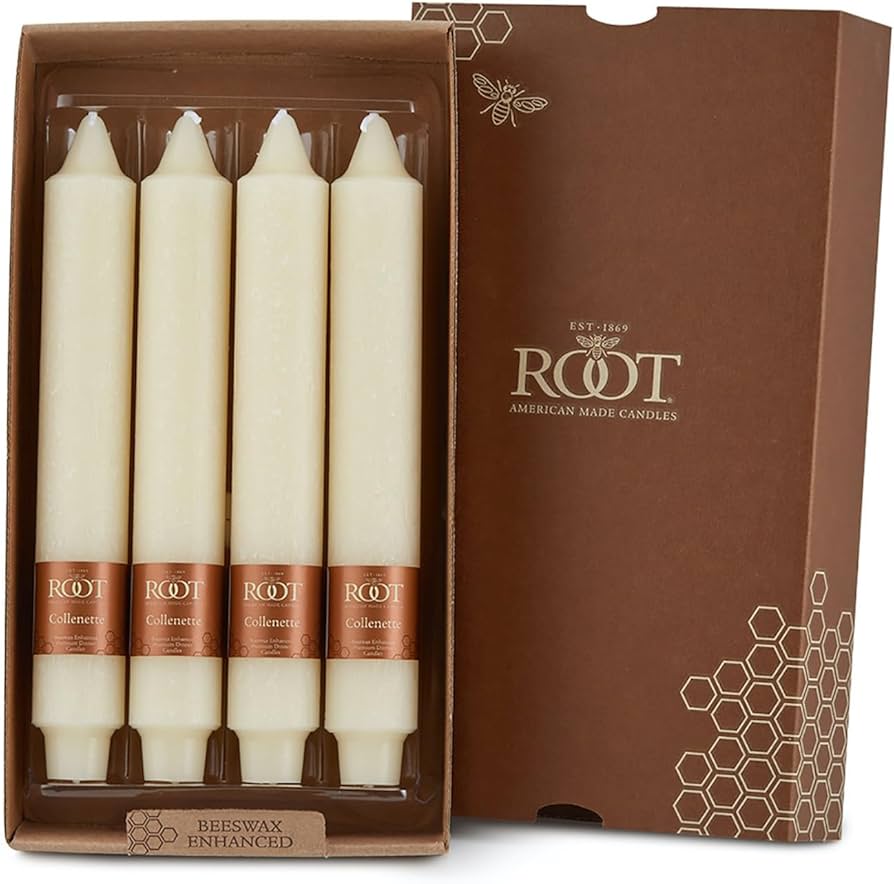 Amazon.com: Root Candles 4-Count Unscented Dinner Candles Dripless