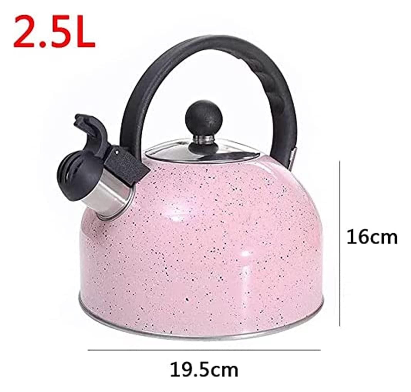 Czajnik Kuchenka Top Gwizdek Czajnik Gwizdek ze stali nierdzewnej 2.5L Czajnik do wrzenia wody Herbata Kawa Mleko Kuchnia Różowy na gazowe Elektryczne płyty indukcyjne Czajnik kempingowy Czajnik górny