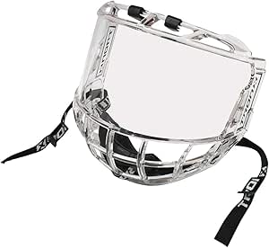 TronX S980 Senior Adult Hockey Clear Full Face Shield Visor Helmet Combo Anti-Scratch/Anti-Fog