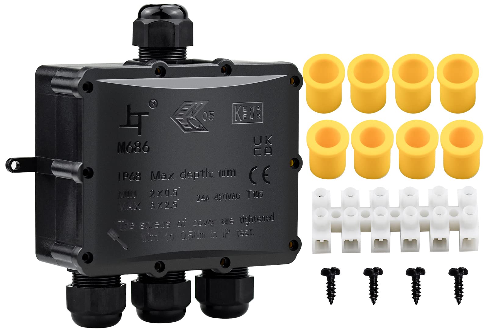 Scatola Di Giunzione Esterna Impermeabile IP66 - 2 Pezzi Per Cavi Da 4-10mm, Facile Installazione - Foto 6