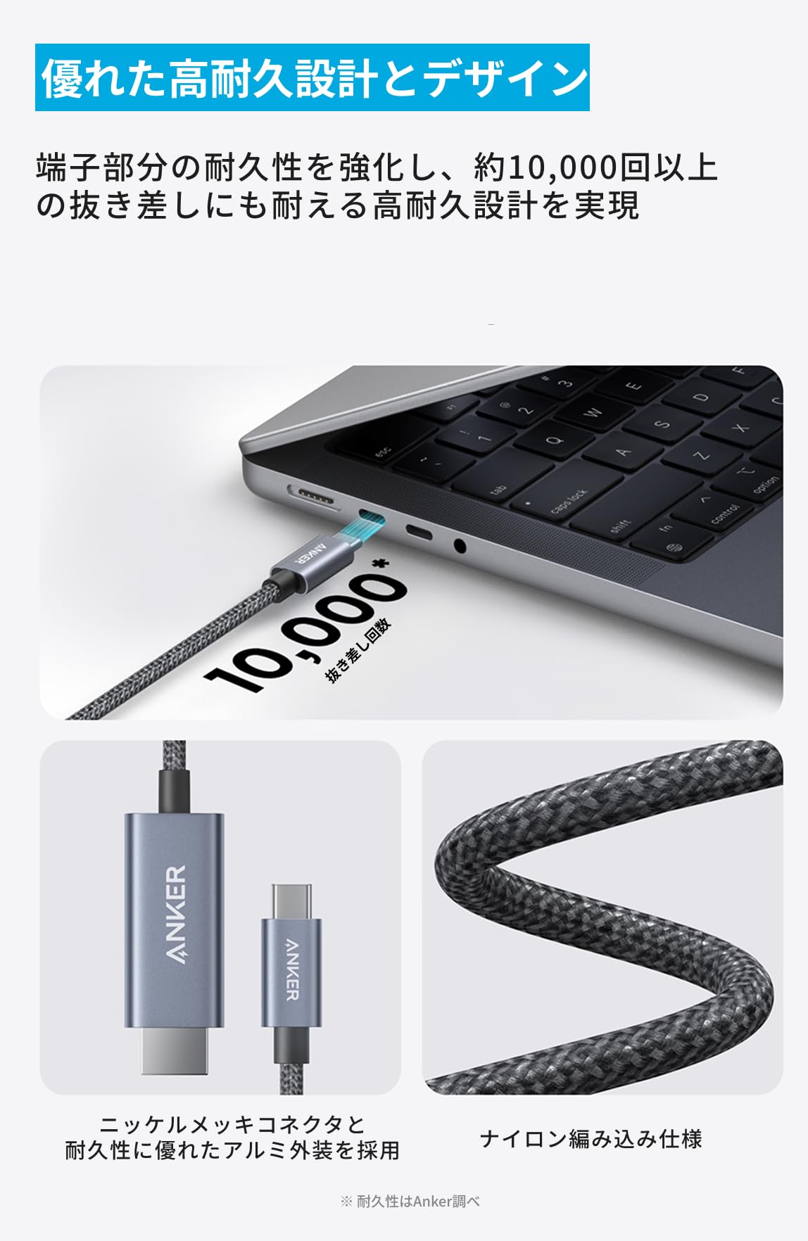 Amazon.co.jp: Anker Nano USB-C & HDMI Cable (4K 60Hz, High