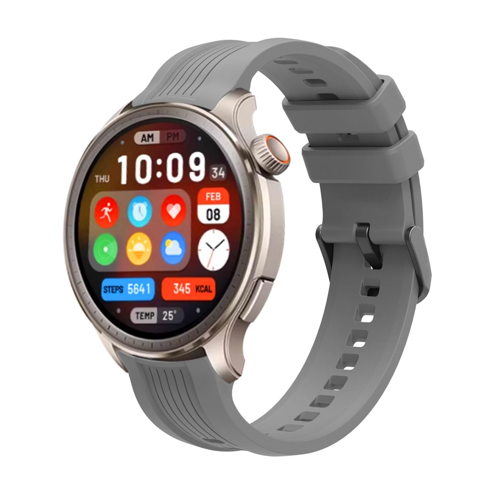 GIOPUEY Correas Compatible con Amazfit Balance, Suave Silicona La Correa [Resistente al Desgaste] [Transpirable] Pulsera - Grey
