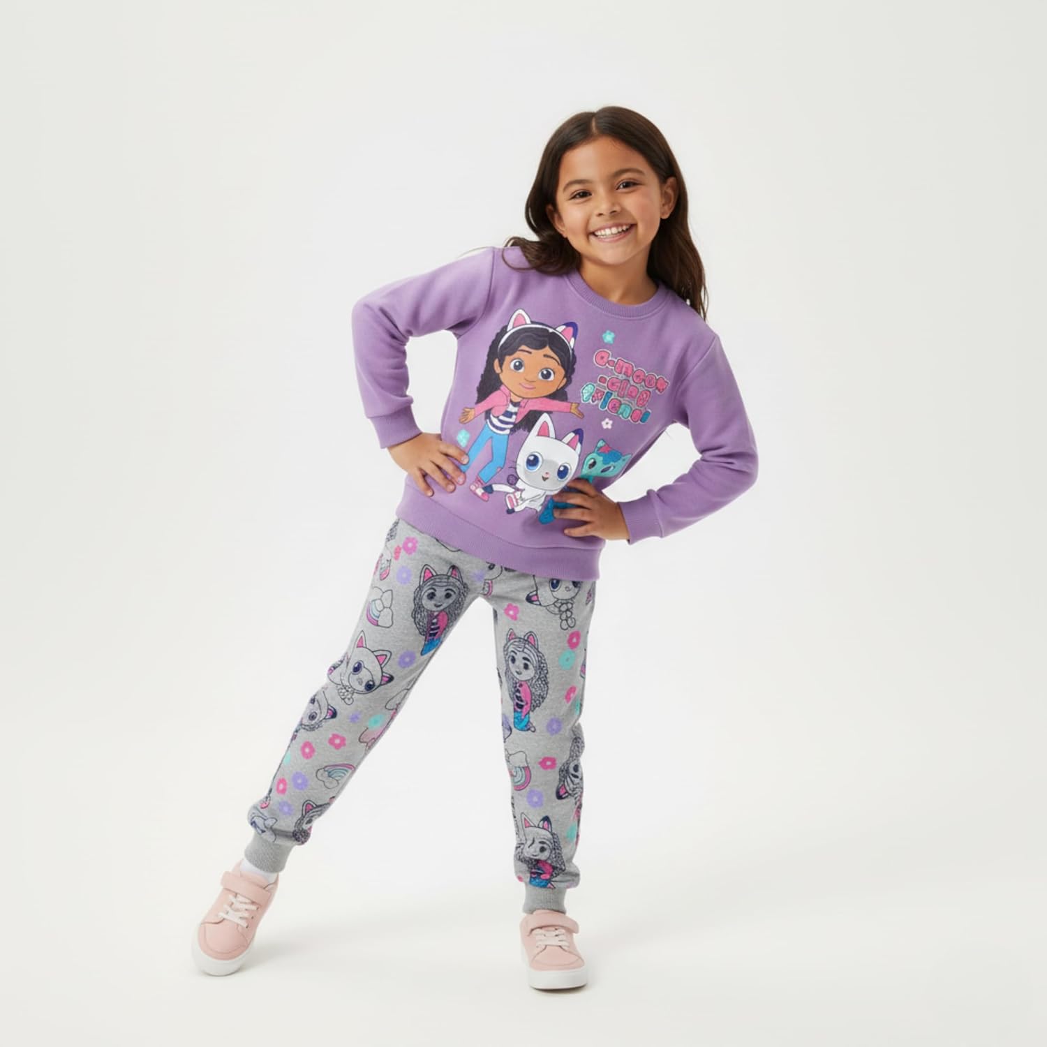 DREAMWORKS GABBY'S DOLLHOUSE Girls Sweatshirt and Pants Set 2 Piece for Toddler and Big Kids - Image 4
