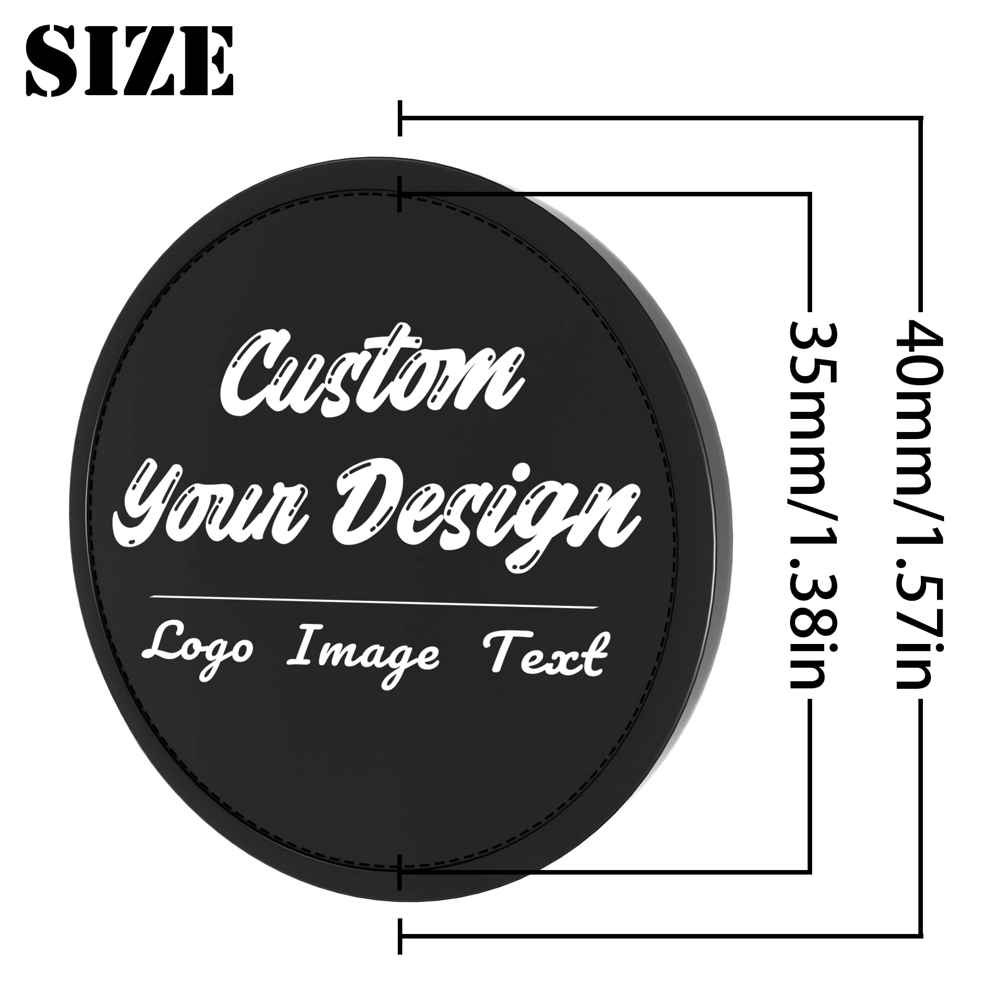 100 Pack Custom Poker Chips, Personalized Your Own Logo/ Image/Text on Chip, Double Sided Full Color Print Custom Drink Chips, Good for Casino Night, Bar Drink Token and Bachelor Party (Black)