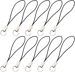 MAGICLULU 100pcs Black Polyester Phone Lanyard for Keychains Wrist Straps and Neck Straps