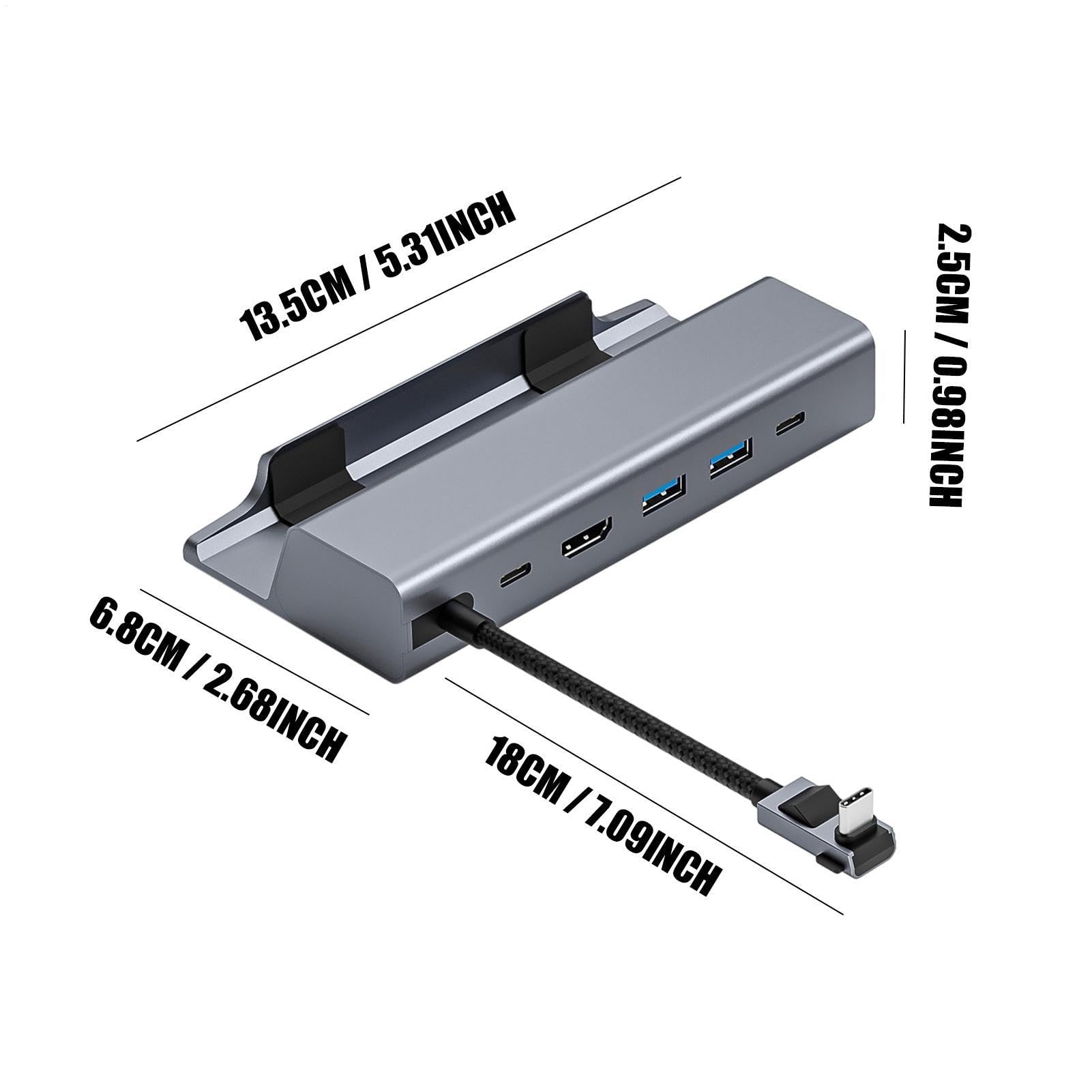 Docking Station per notebook, Docking Station 6 in 1 - Docking Station Hub per 2 Porte USB 3.0, Ricarica PD DA 100 W, USCITA HD 4K 2.0