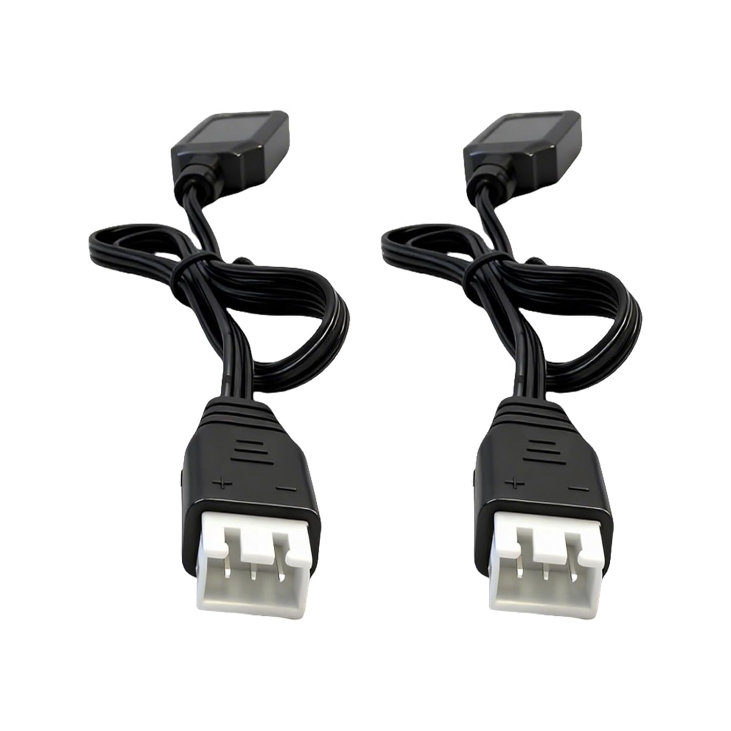 RC Car Charger 7.4V Battery Charger with XH-3P Plug for SCX24 Truck, Rock Crawler, Orbee Gun, Gel Blaster, Splatter Ball Gun USB Charger Cable (2 Pack)