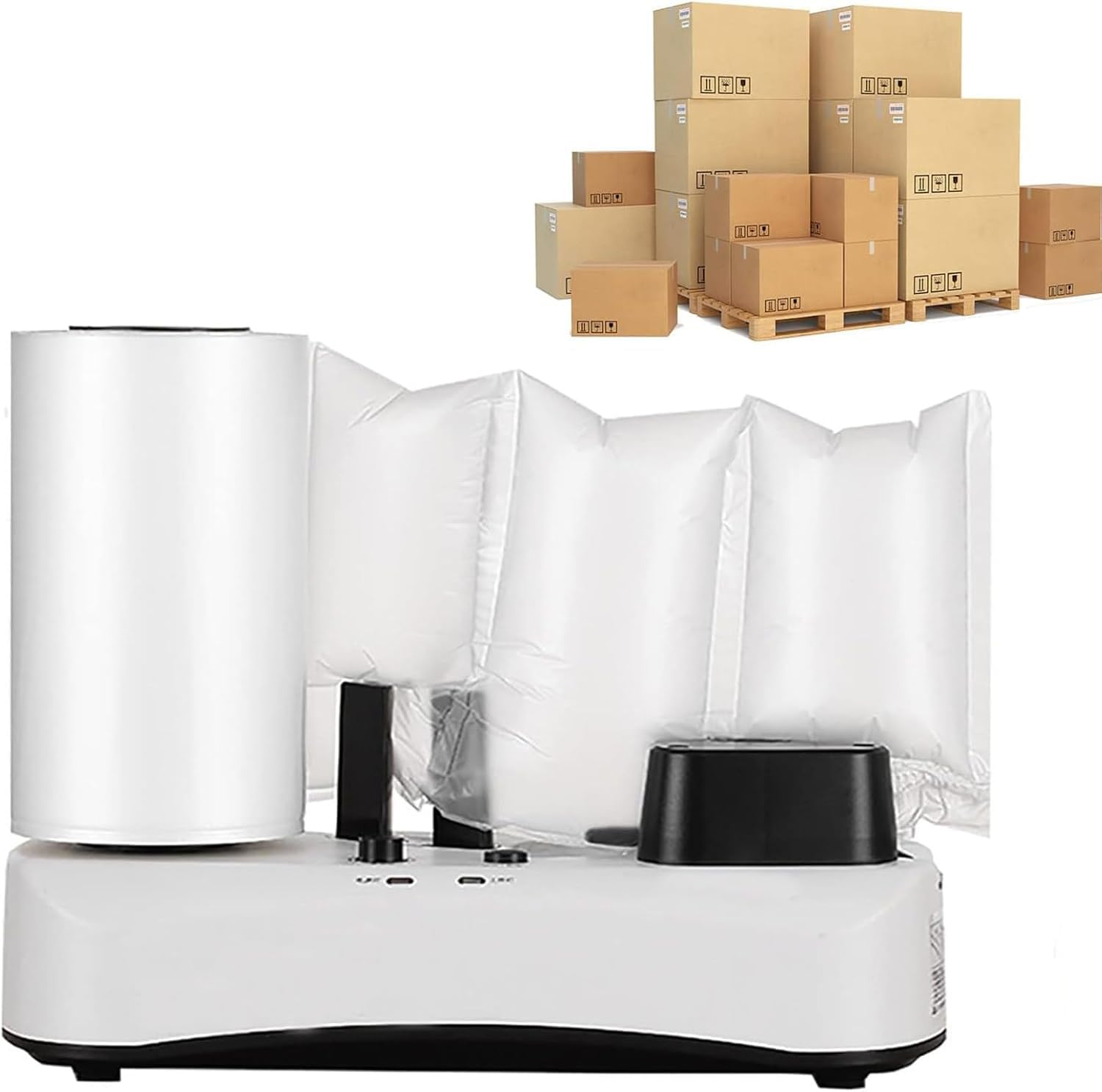 Aserzenith 1 Inflatable Air Packaging Systems - Air Pillows Machine With Sealing Speed 7.2-7.8Ft/Min For Efficient Shipping.versatile Applications