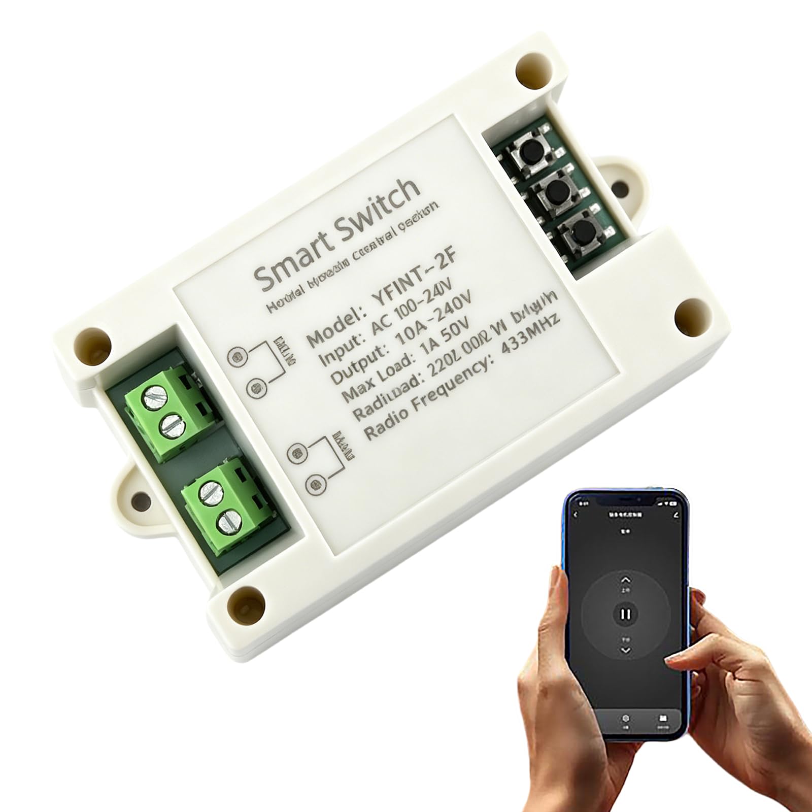 Tuya Contrôleur intelligent WiFi pour moteur CC 12 V/24 V linéaire Interrupteur à distance, relais avant et arrière, application Smart- Life APP, minuterie, compatible avec Alexa et Google Home
