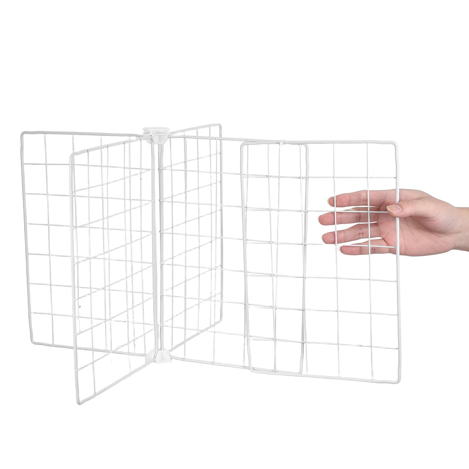 Cesta Organizadora de Congelador Rejilla Ajustable de Hierro Blanco | Diseño Creativo, para Alimentos y Bebidas, Uso en Nevera y Congelador, Mejora el Aprovechamiento del Espacio
