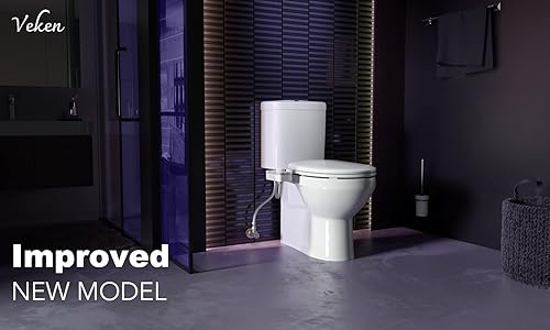 Miniatura 3 de Veken Accesorio de bidé ultrafino para inodoro con boquilla doble (lavado femeninoposterior) Bidés higiénicos para inodoros existentes