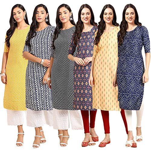 Image of Pinkmint Women's Crepe Digital Printed Straight Kurta