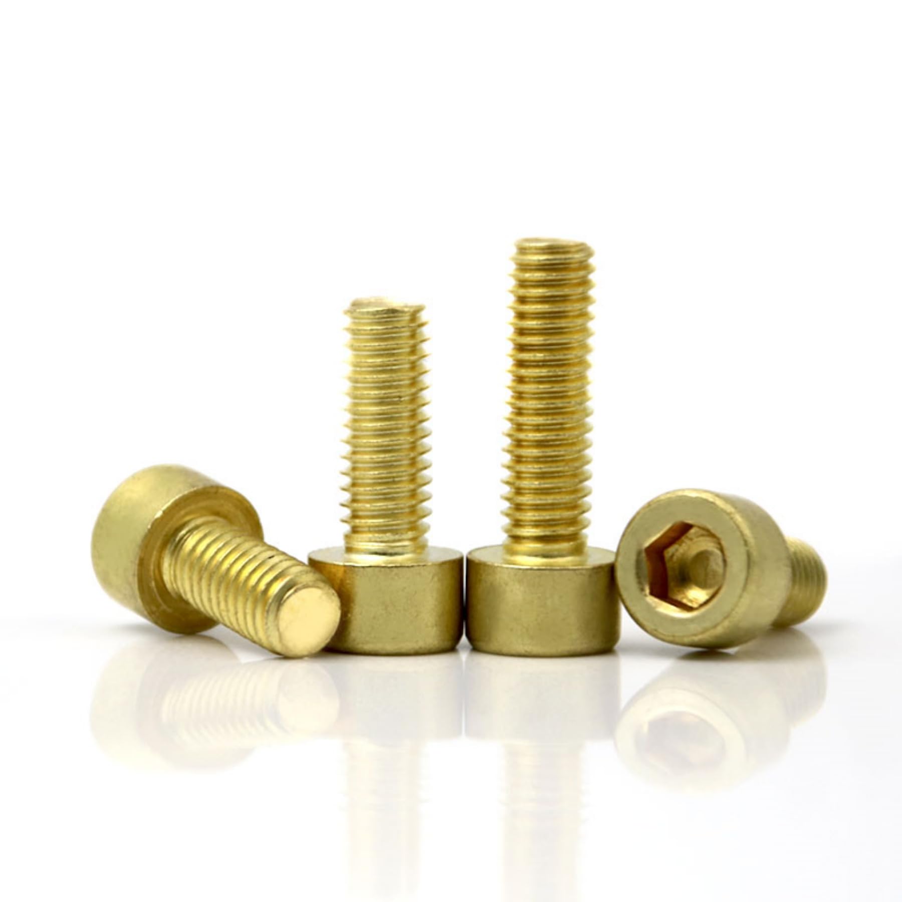 H65 Brass Cup Head Hexagon Screw Brass Bolt Round Head Screw Copper Bolt M2M2.5M3M4M5M6M8M10 (M8x25mm=5pcs)