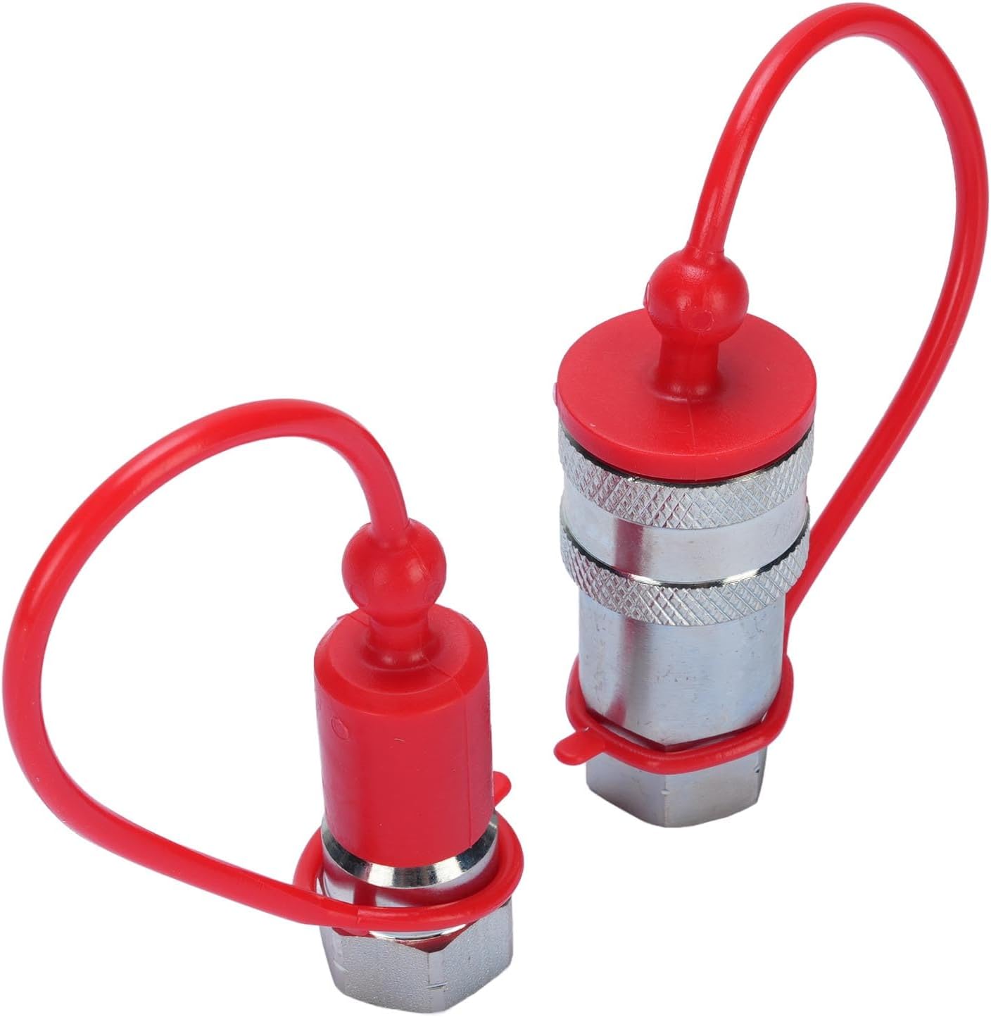 2 Sets 1/4" NPT Flat Face Hydraulic Quick Connect Coupler Coupling Set, ISO7241-A Thread Skid Steer Flat Face Hydraulic Quick Connect Couplers Set