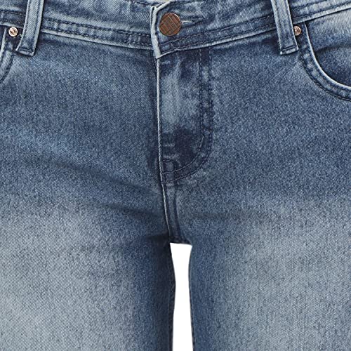 Image of TWGE - Women's Mid Rise Bootcut Jeans - Single Button, Stretchable Denim Pants - Ankle Length - Stylish Casual Wear