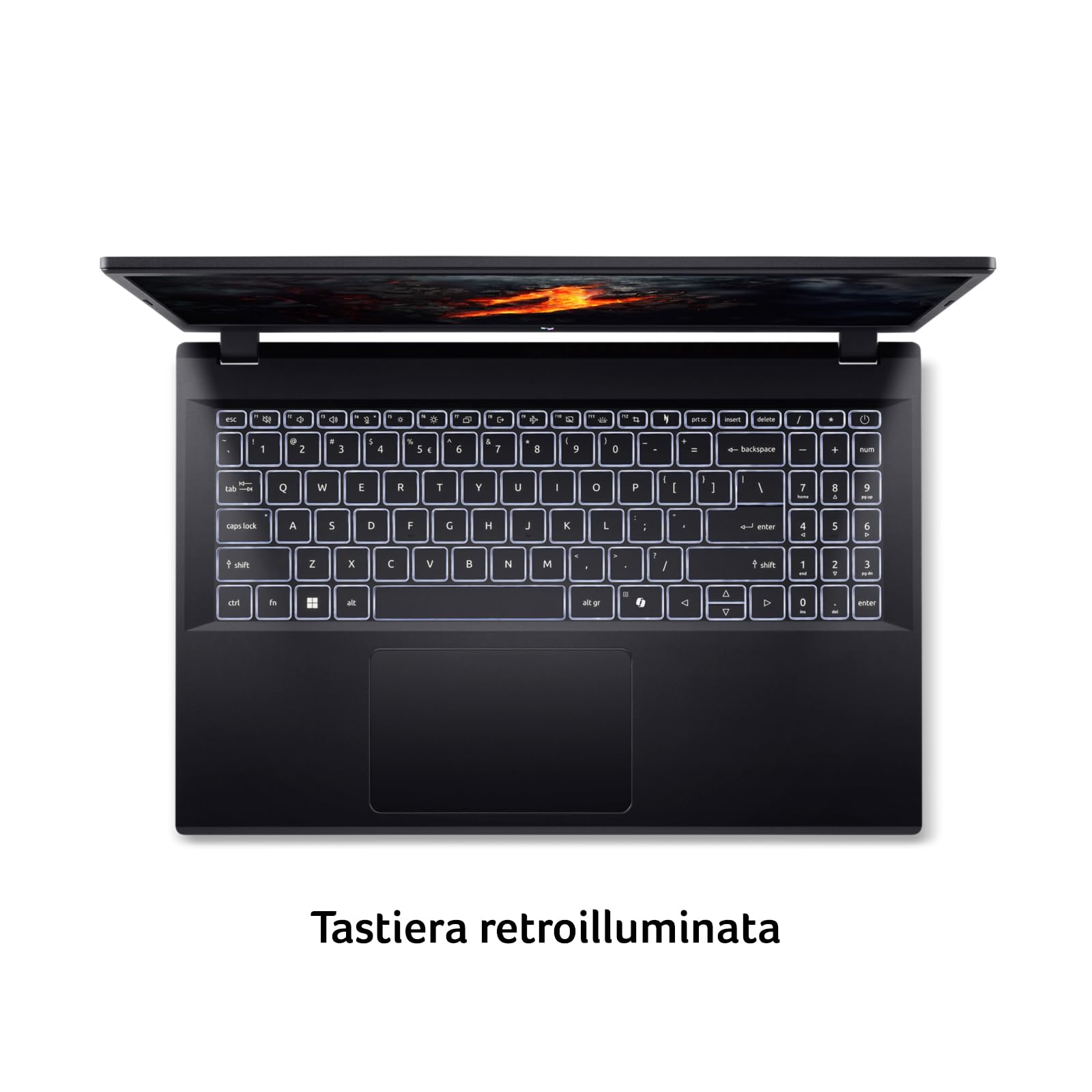 Acer Nitro V 15 ANV15-41-R51W Notebook Gaming, Processore AMD Ryzen 5 7535HS, Ram 16 GB DDR5, 512 GB SSD, Display 15.6" FHD IPS 144 Hz LED LCD, NVIDIA GeForce RTX 2050 4 GB, Windows 11 Home