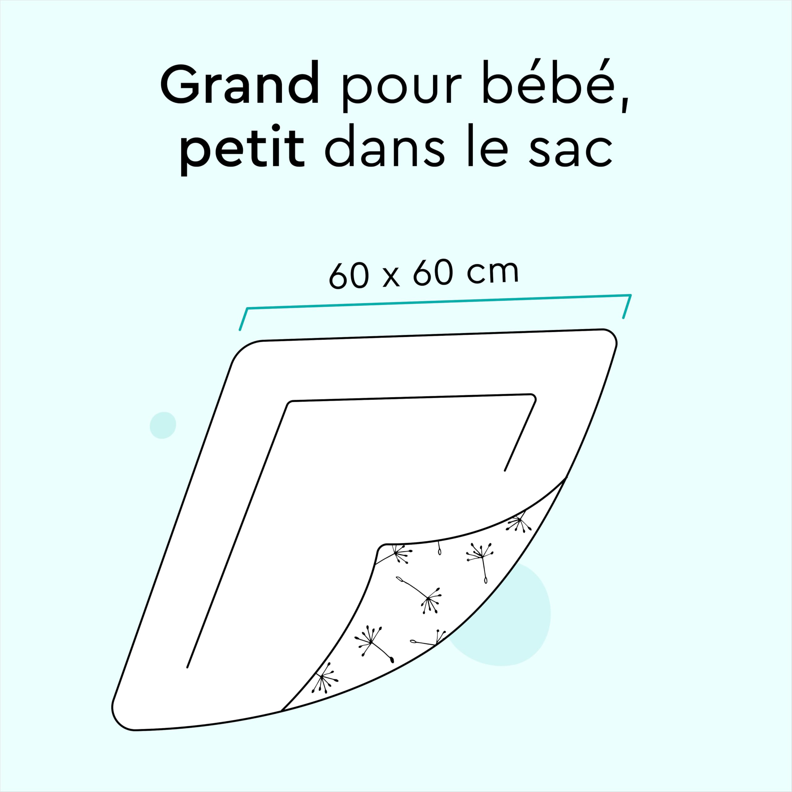 LILLYDOO Matelas à Langer Hypoallergéniques pour Bébé 60x60 cm, 50 pièces (5x10), Alèses Ultra-douces pour les Peaux Sensibles, Sans Parfum ni Lotion, Testés Dermatologiquement