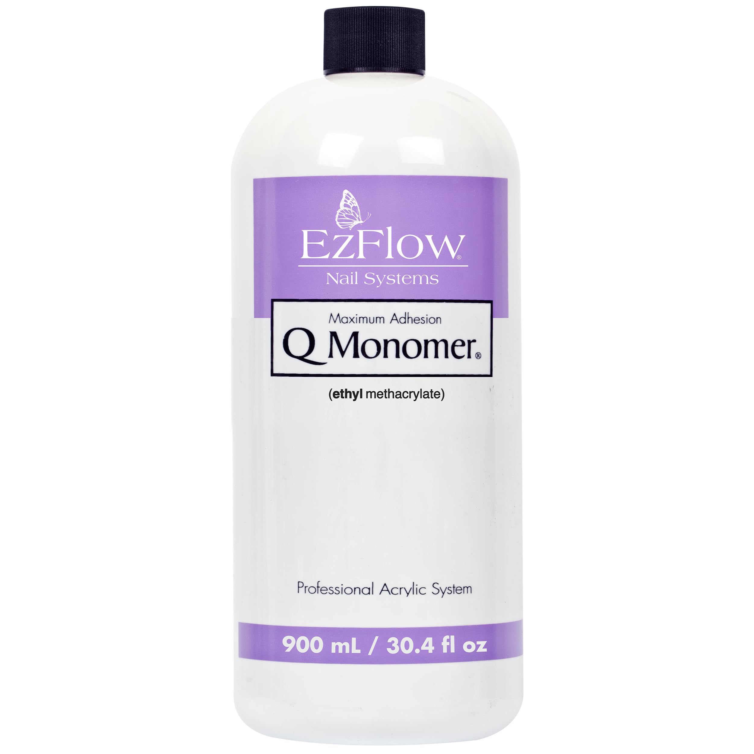 EZ Flow Q Monomer Acrylic Nail Liquid - Maximum Adhesion, Acrylic Liquid Monomer, Prevents Yellowing Nails, DIY Salon At-Home Use, 30.4 fl oz